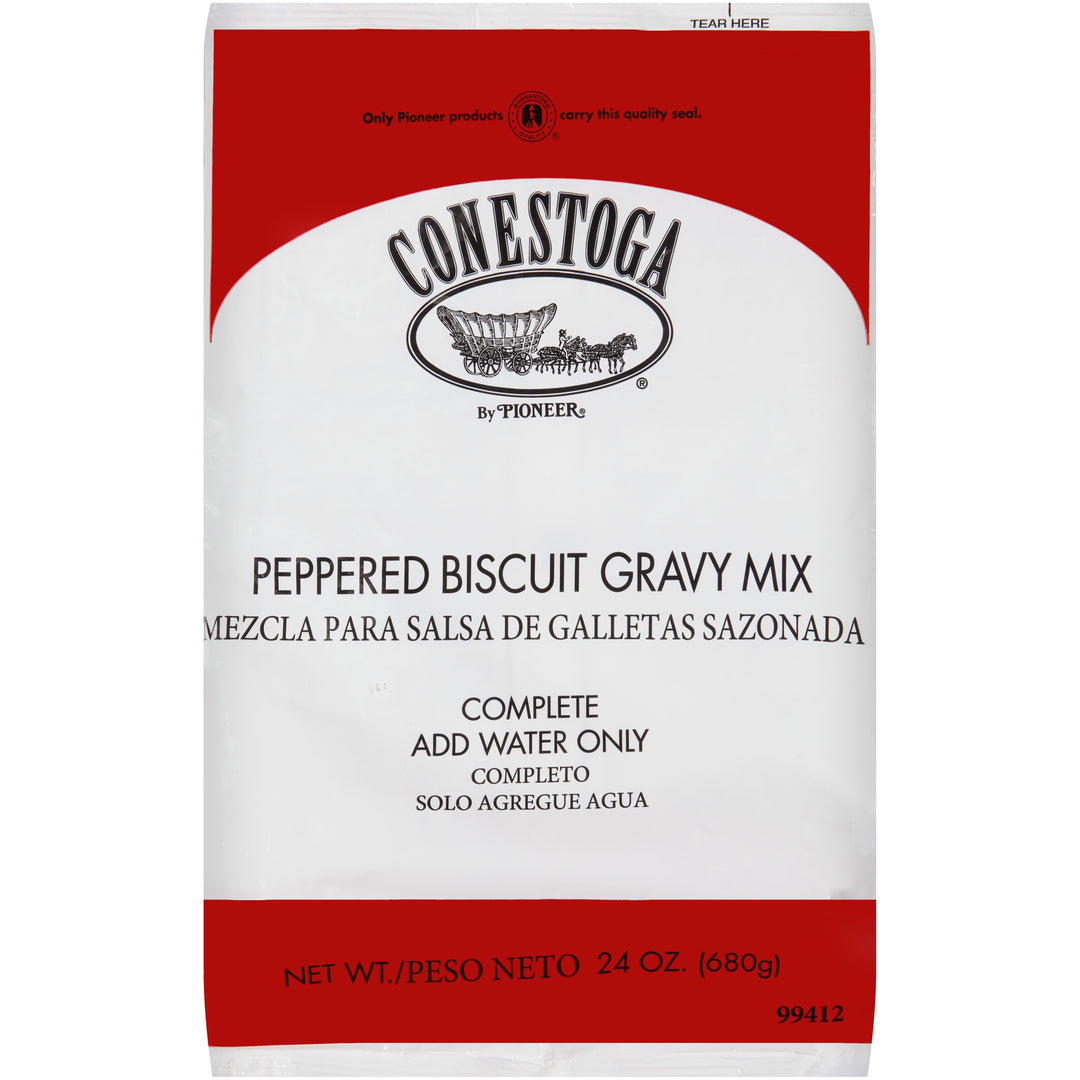 Conestoga Peppered Biscuit Gravy Mix-24 oz.-6/Case