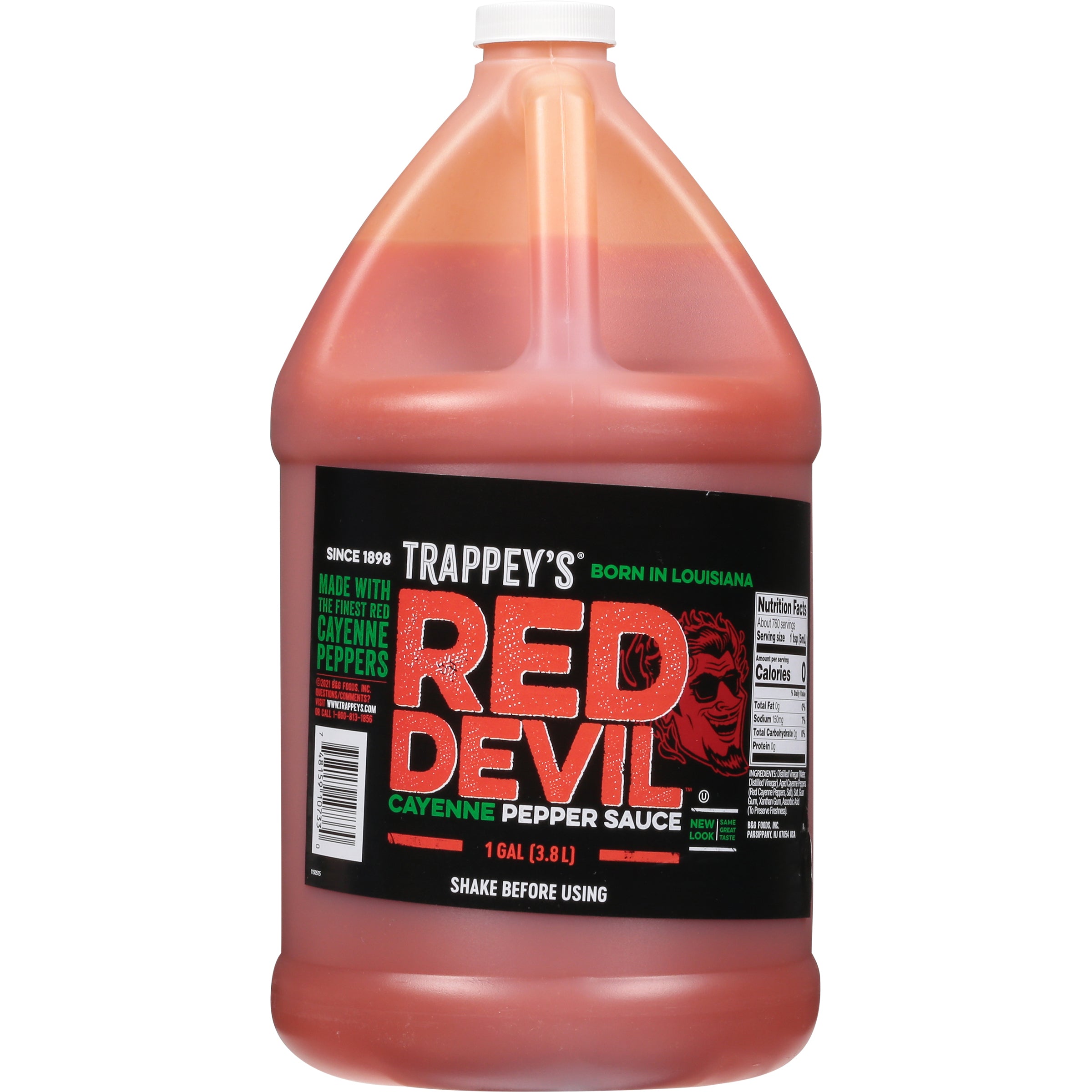 Trappey Red Devil Cayenne Pepper Hot Sauce Bulk-1 Gallon-4/Case