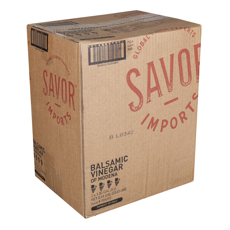 Savor Imports 25% Balsamic Of Modena Vinegar Bulk-5 Liter-2/Case