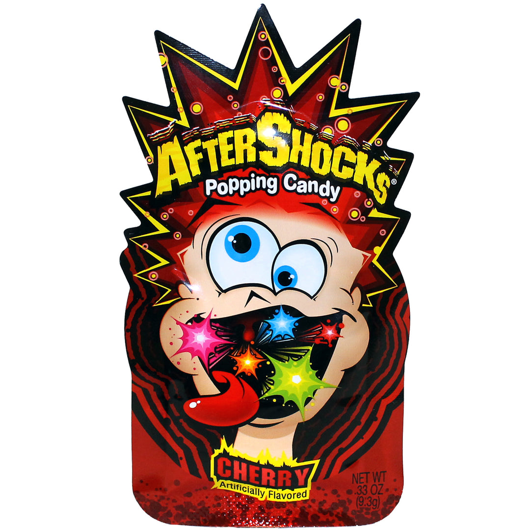 Aftershocks Popping Candy Cherry-0.33 oz.-24/Box-8/Case