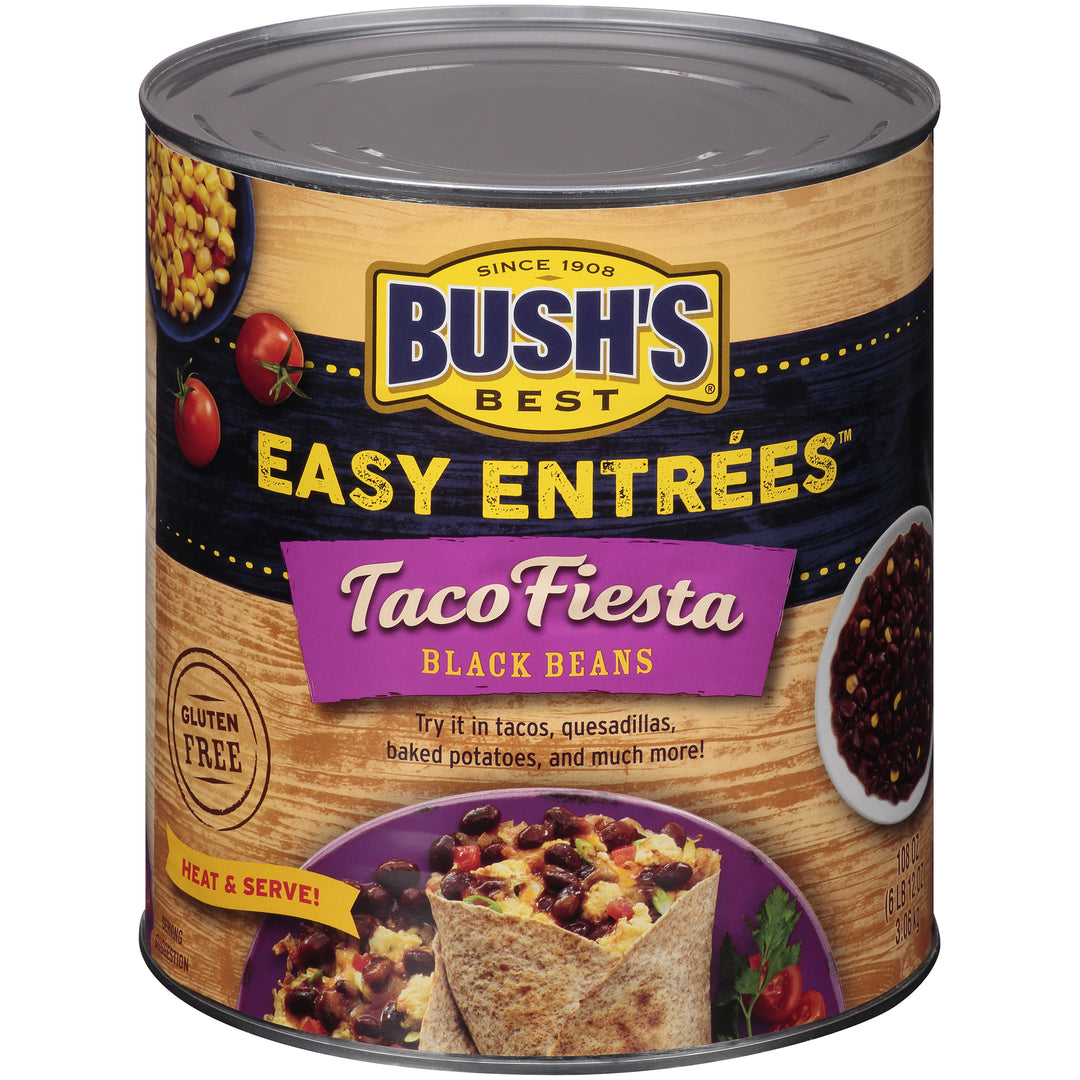 Bush's Best Taco Fiesta Black Bean-108 oz.-6/Case