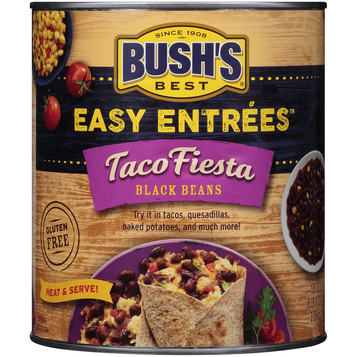 Bush's Best Taco Fiesta Black Bean-108 oz.-6/Case