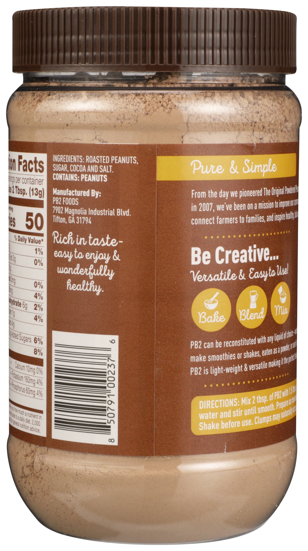Pb2 Foods Peanut Powder With Cocoa-16 oz.-6/Case