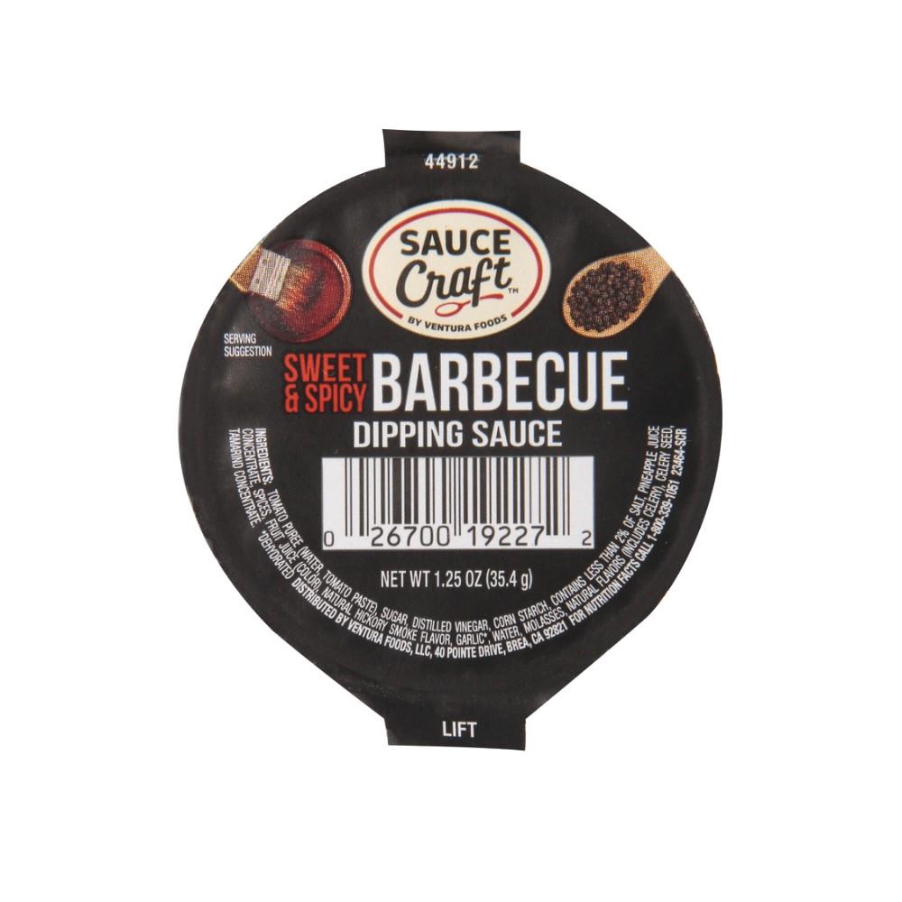 Sauce Craft Barbecue Sweet & Spicy Sauce Cup-1.25 oz.-96/Case