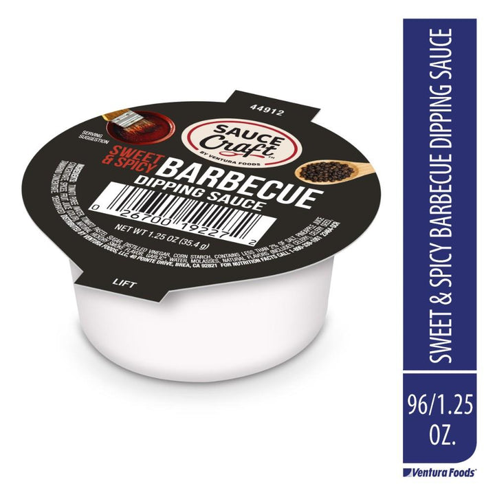 Sauce Craft Barbecue Sweet & Spicy Sauce Cup-1.25 oz.-96/Case