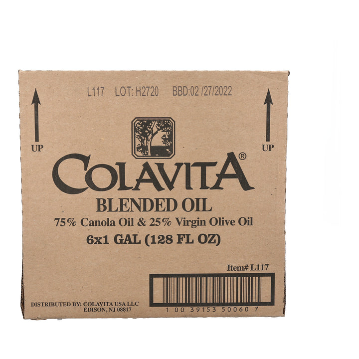 Colavita Blended 75% Canola & 25% Virgin Olive Oil-128 fl oz.s-6/Case