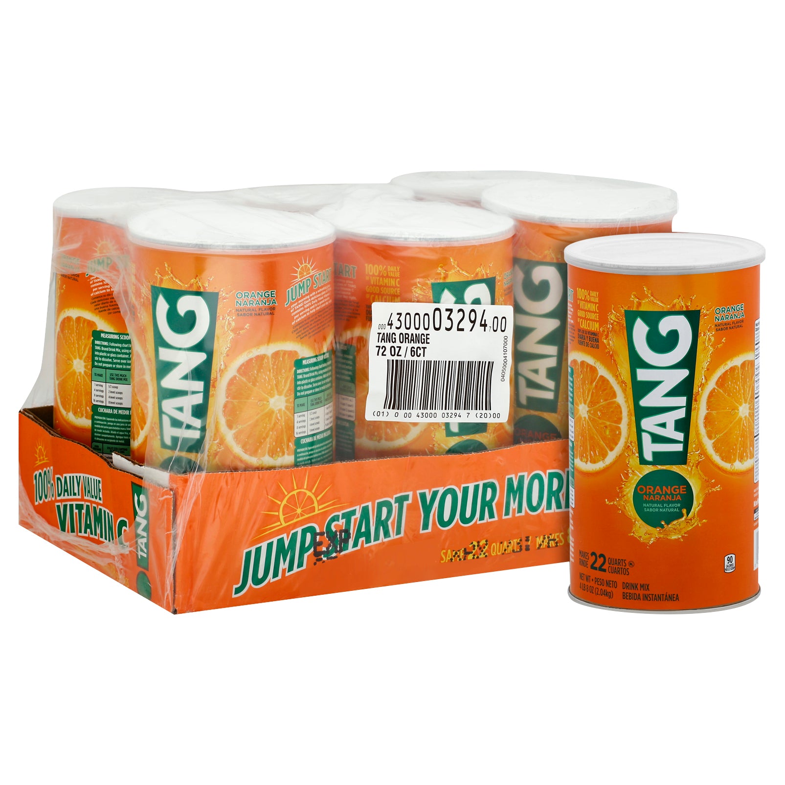 Tang Beverage Tang Orange 72 oz.-4.5 lb.-6/Case MPN