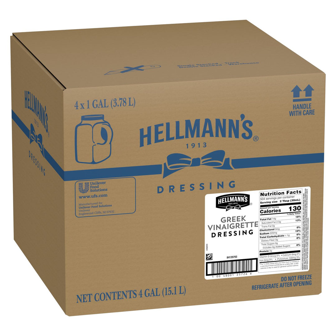 Hellmann's Greek Vinaigrette Dressing Bulk-1 Gallon-4/Case