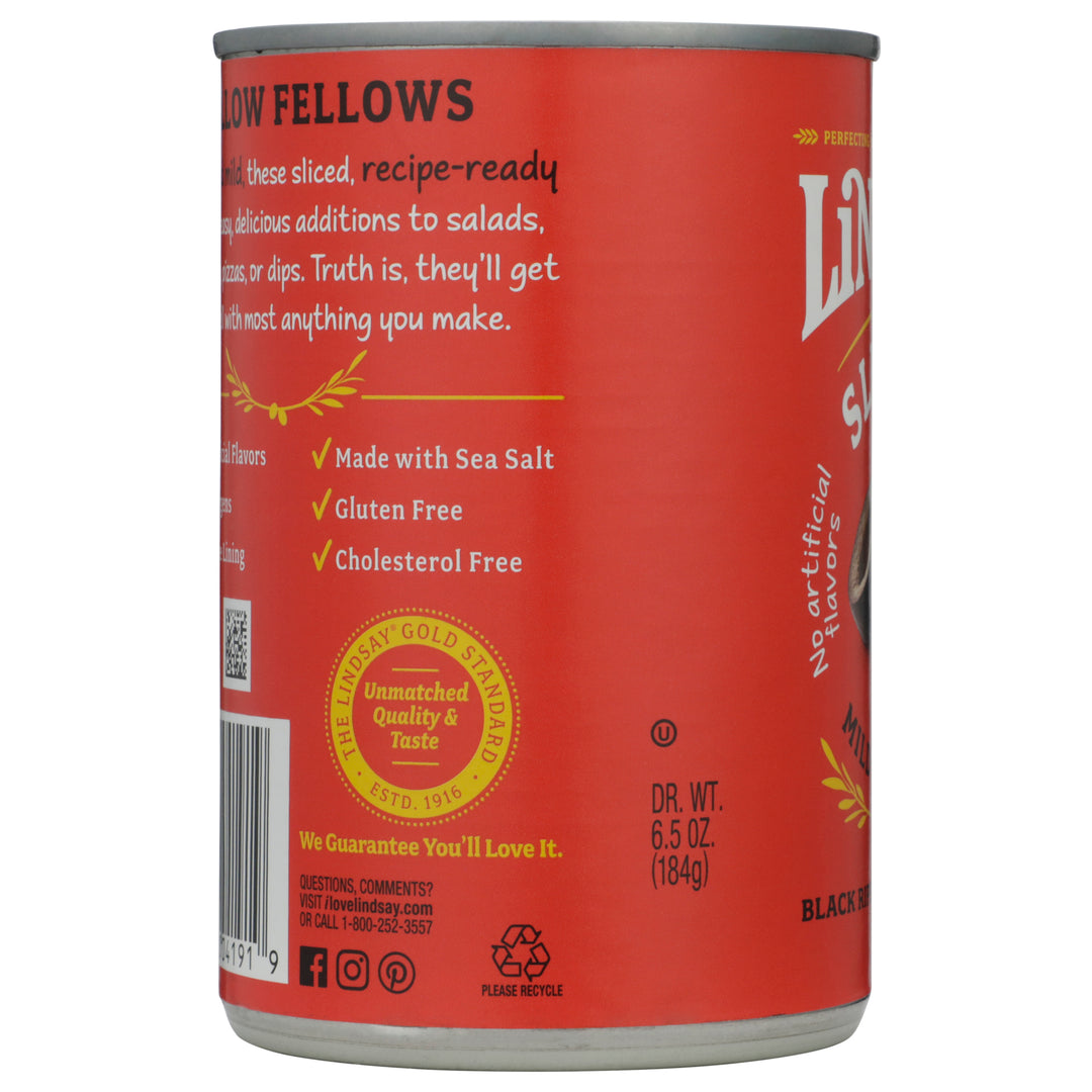 Lindsay Sliced Tray Domestic Olives Canned-6.5 oz.-12/Case