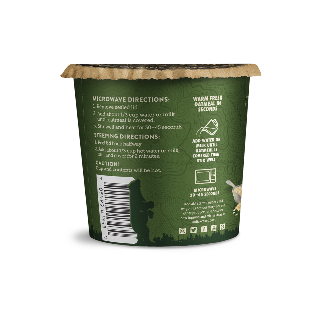 Kodiak Cakes Maple Brown Sugar Oatmeal In A Cup-1.584 oz.-12/Case