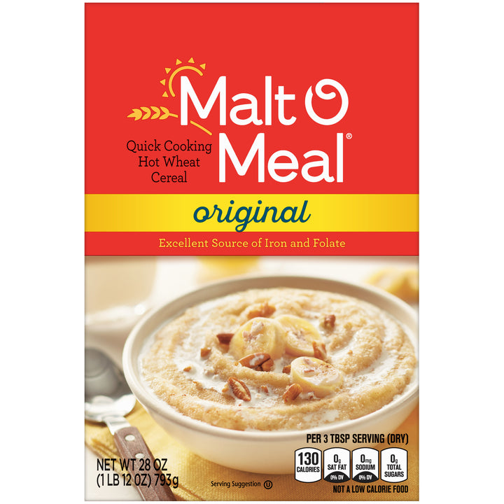 Malt O Meal Cereal-Malt O Meal Quick Box Shelf Stable Hot-28 oz.-12/Case