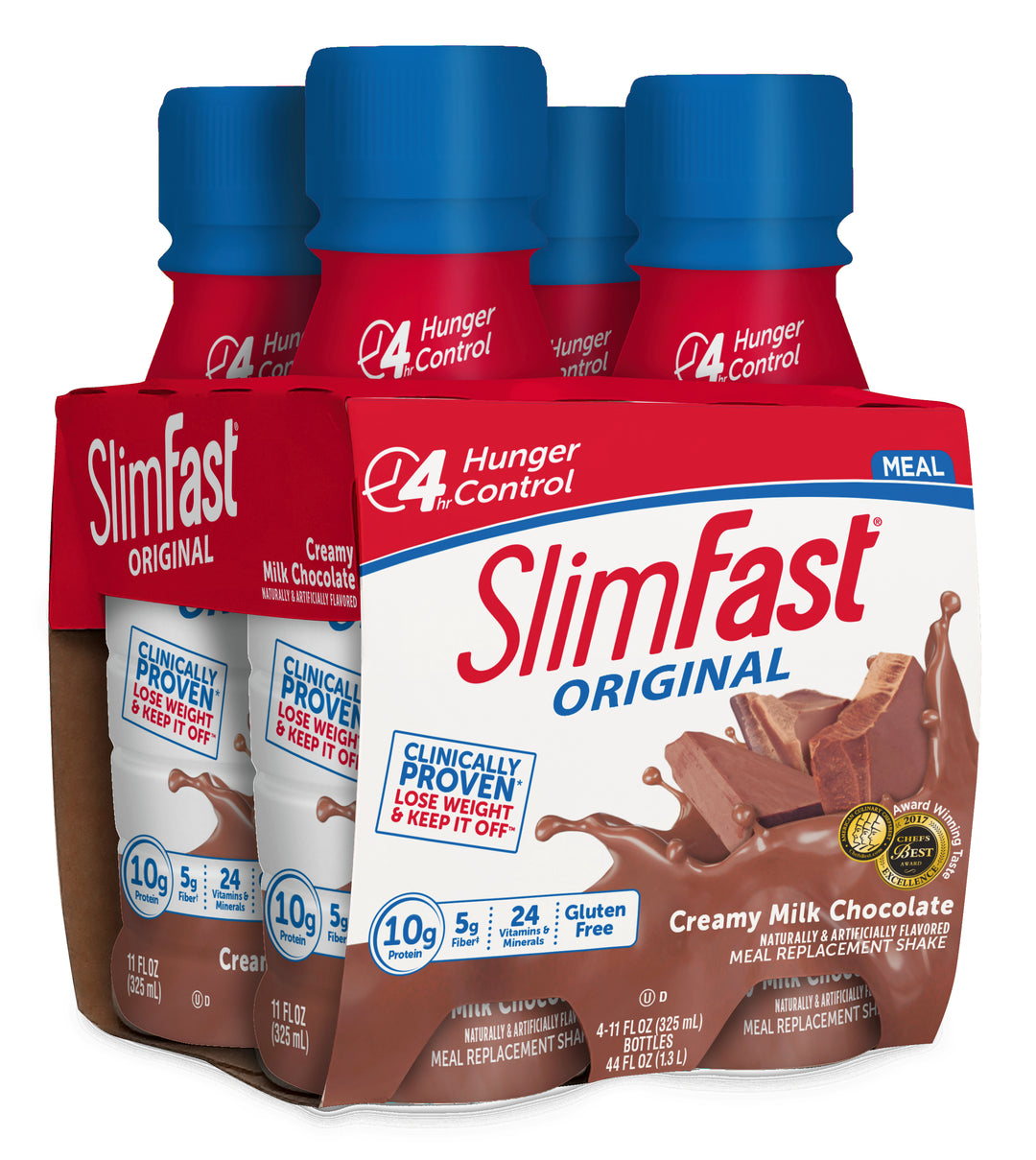 Slimfast Ready To Drink Original Creamy Milk Chocolate Shake-11 fl oz.s-4/Box-3/Case