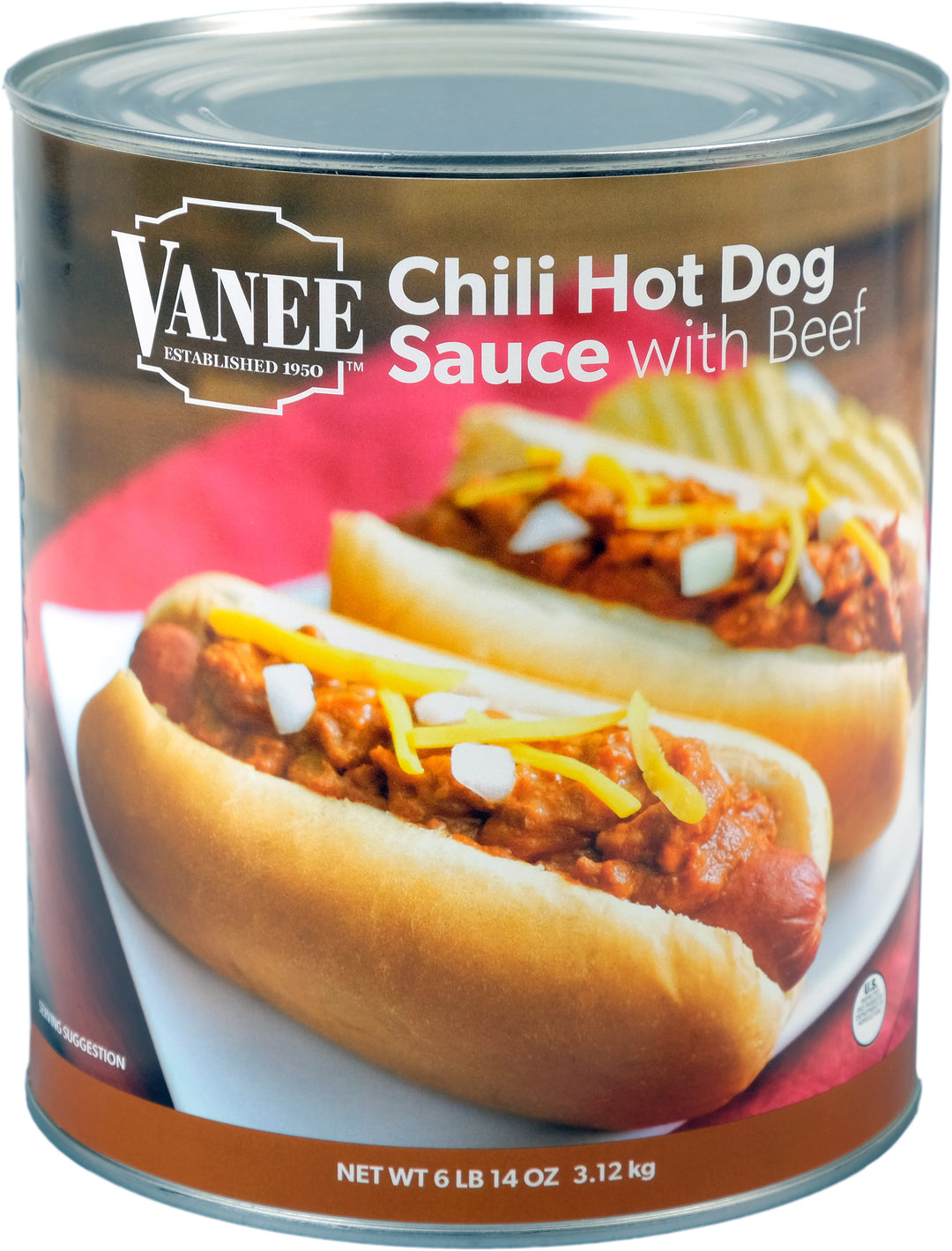 Vanee Chili Hot Dog Sauce With Meat-110 oz.-6/Case