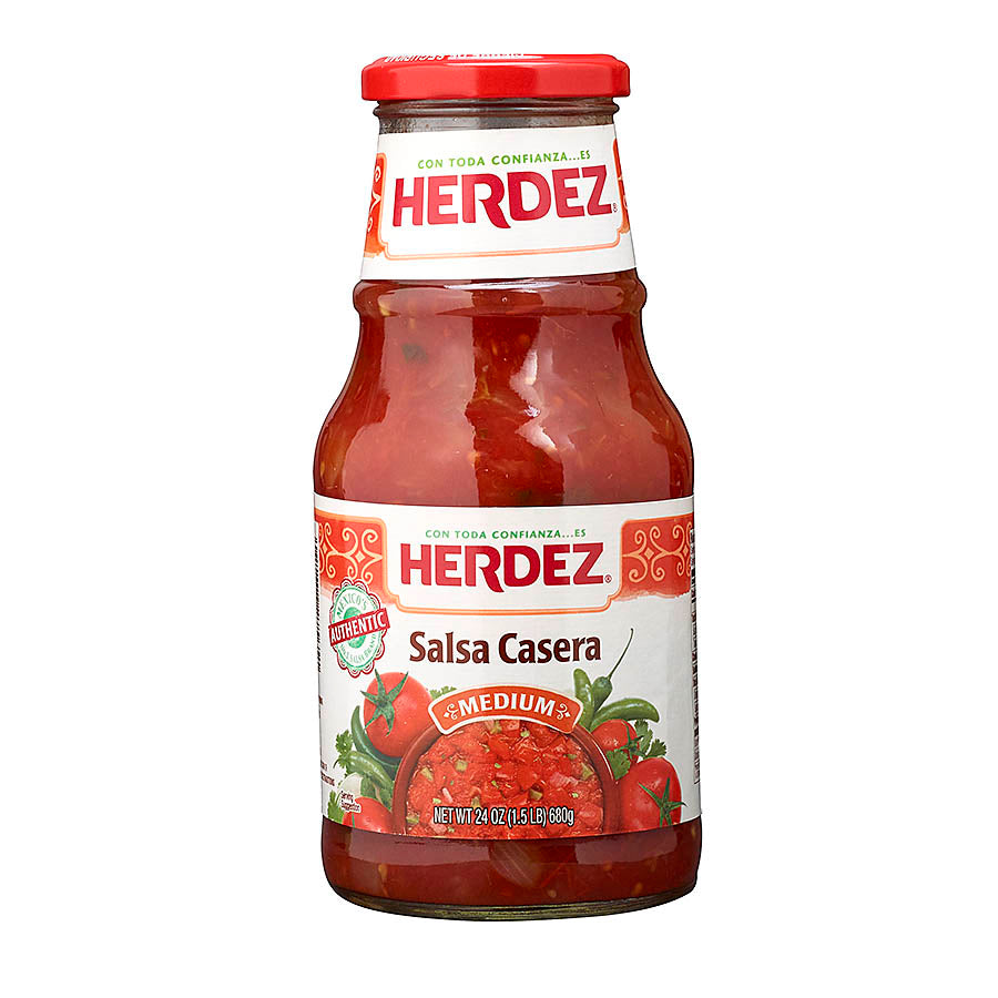 Herdez Salsa Medium Casera-24 oz.-12/Case