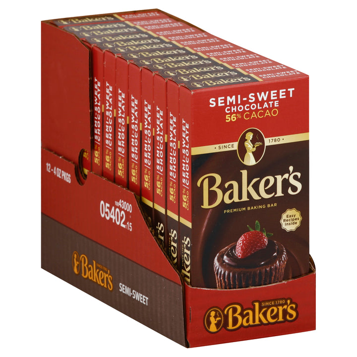 Baker's Baker Chocolate Semi Sweet-4 oz.-12/Case
