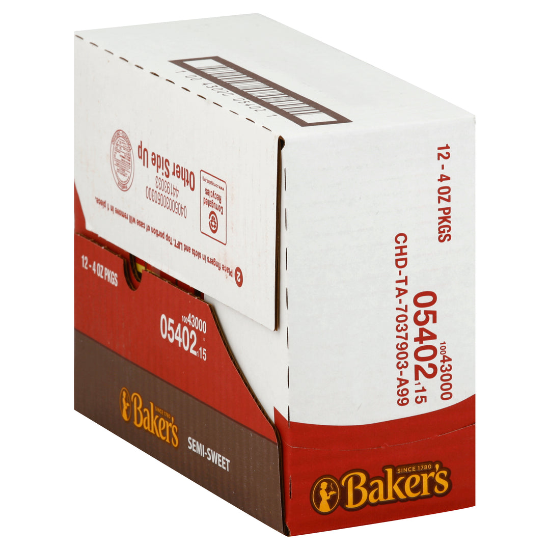 Baker's Baker Chocolate Semi Sweet-4 oz.-12/Case