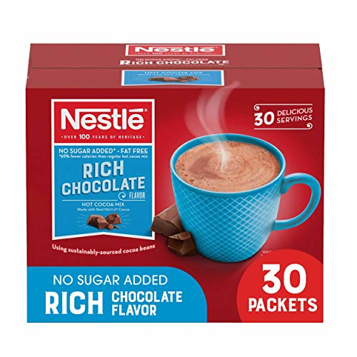 Nestle Fat Free No Sugar Added Hot Cocoa Mix-0.28 oz.-30/Box-6/Case