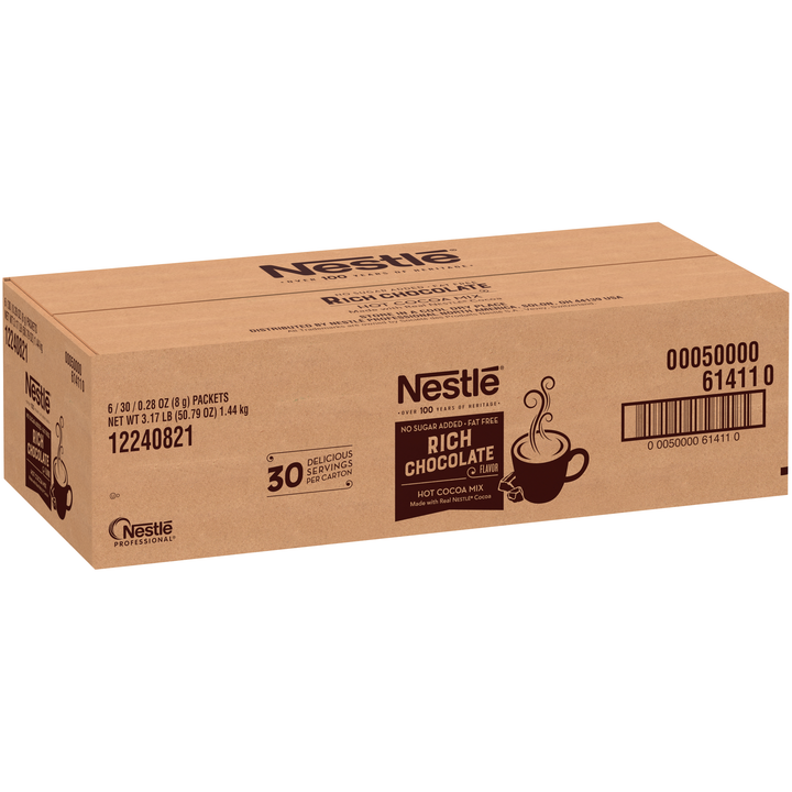 Nestle Fat Free No Sugar Added Hot Cocoa Mix-0.28 oz.-30/Box-6/Case