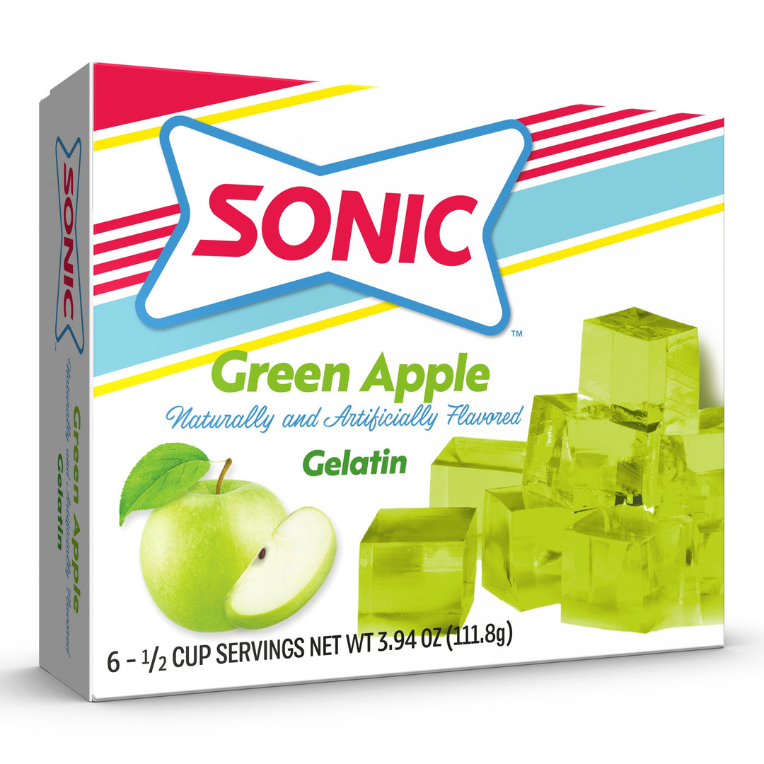 Sonic Green Apple Flavored Gelatin Mix-3.94 oz.-12/Case