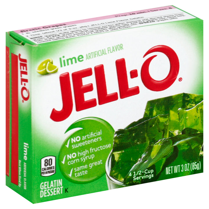 Jell-O Lime Flavored Gelatin Mix-3 oz.-24/Case