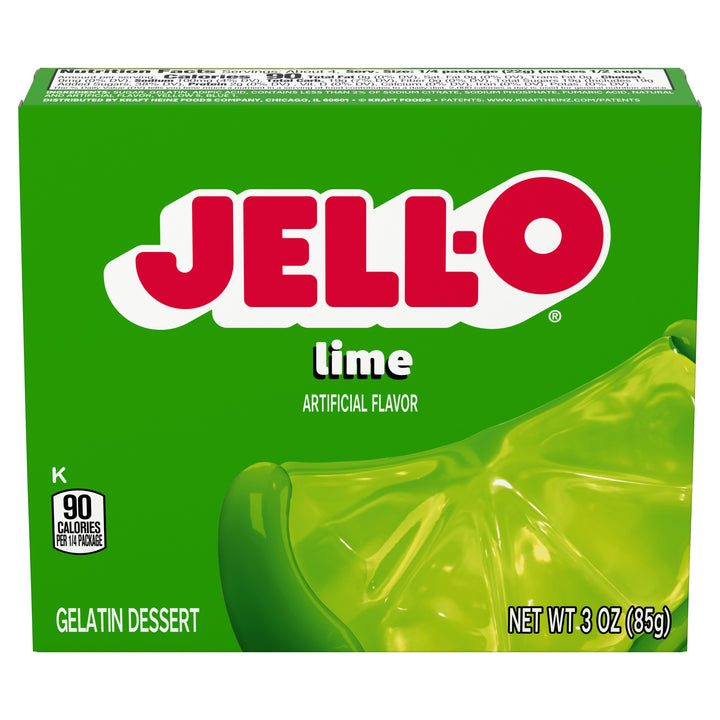 Jell-O Lime Flavored Gelatin Mix-3 oz.-24/Case