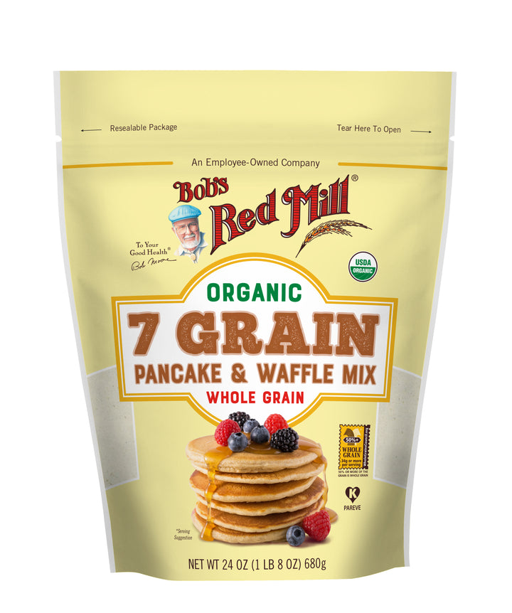 Bob's Red Mill Natural Foods Inc Organic 7 Grain Pancake And Waffle Mix-24 oz.-4/Case