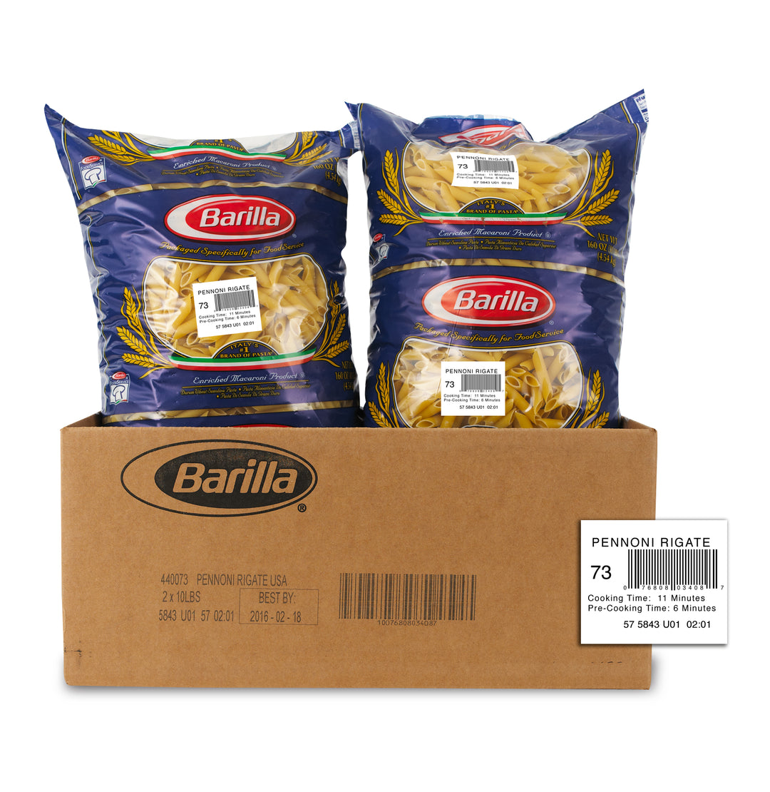 Barilla Pennoni Rigati Bulk Pasta-160 oz.-2/Case