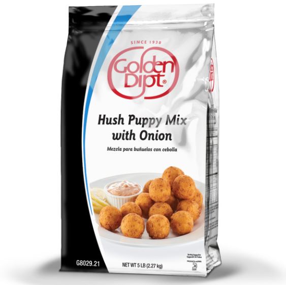 Golden Dipt Hushpuppy Batter Mix With Onion Batter-5 lb.- 6/Case