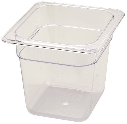 Winco Pan 1/6 Size 6 Inch Poly.-1 Each