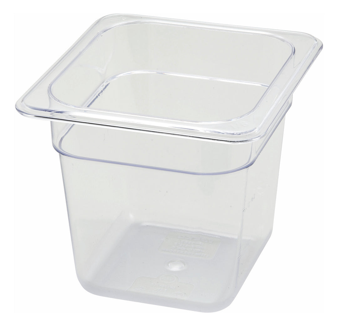 Winco Pan 1/6 Size 6 Inch Poly.-1 Each