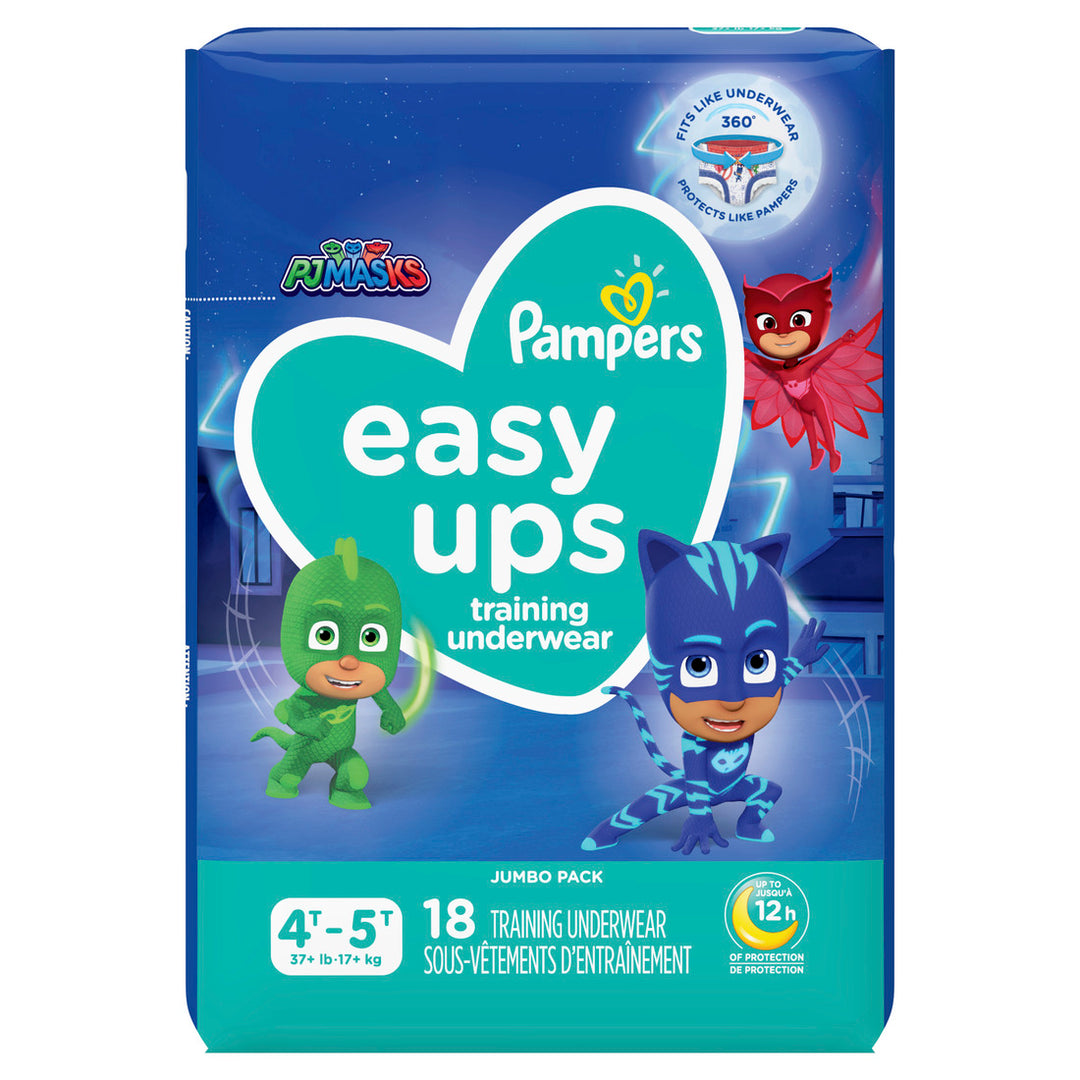 Pampers Easy Ups Boy Size 6 4 5T-18 Count-3/Case