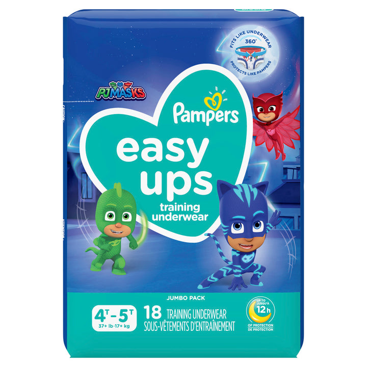 Pampers Easy Ups Boy Size 6 4 5T-18 Count-3/Case