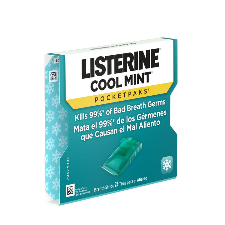 Listerine Pocketpaks Coolmint Breath Strips-24 Count-12/Box-12/Case