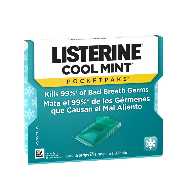 Listerine Pocketpaks Coolmint Breath Strips-24 Count-12/Box-12/Case