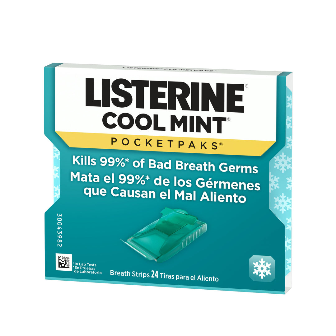 Listerine Pocketpaks Coolmint Breath Strips-24 Count-12/Box-12/Case