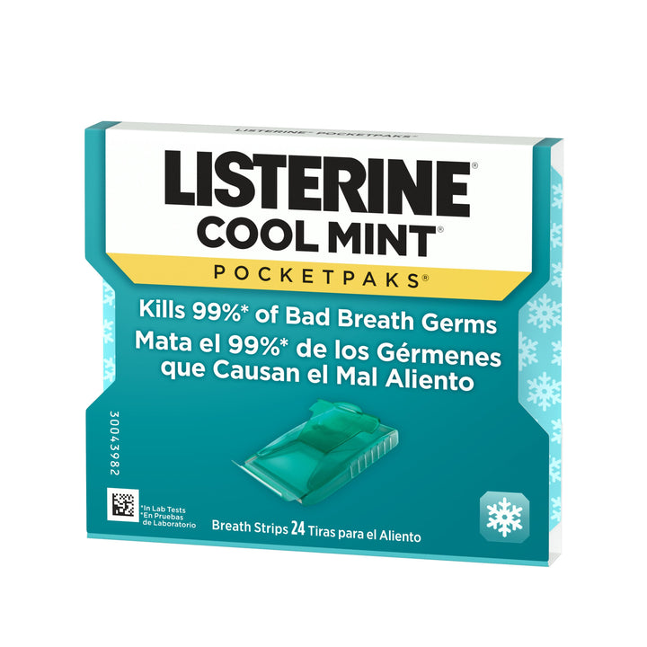 Listerine Pocketpaks Coolmint Breath Strips-24 Count-12/Box-12/Case