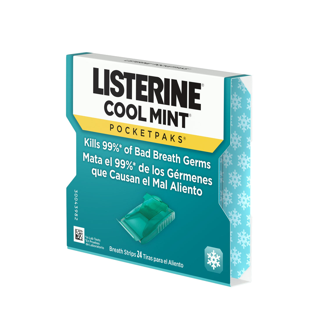 Listerine Pocketpaks Coolmint Breath Strips-24 Count-12/Box-12/Case
