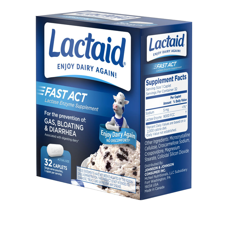 Lactaid Fast Action Caplets-32 Count-3/Box-8/Case