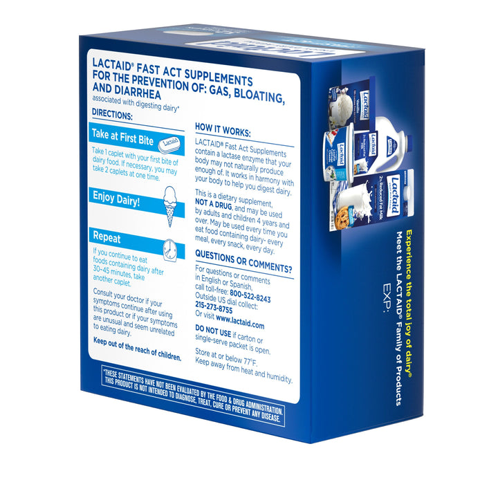 Lactaid Fast Action Caplets-32 Count-3/Box-8/Case