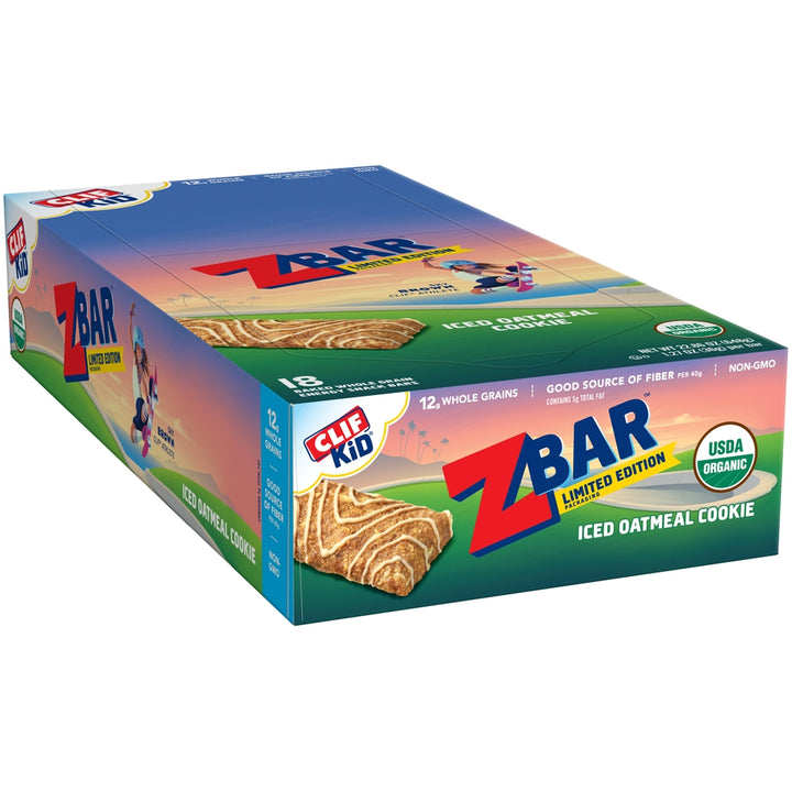 Clif Kid Clif Zbar Kids Stacked Bar Iced Oatmeal Cookie-1.27 oz.-18/Box-9/Case