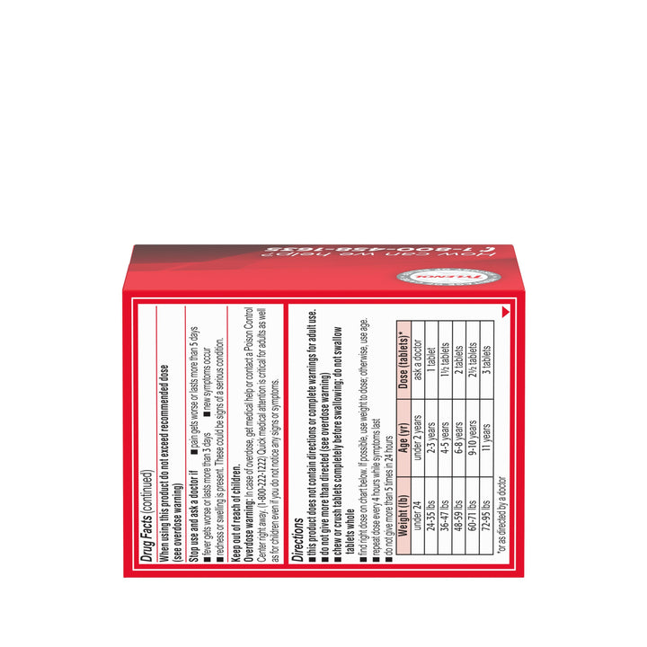 Tylenol Children's Bubblegum Chewables-24 Count-3/Box-16/Case