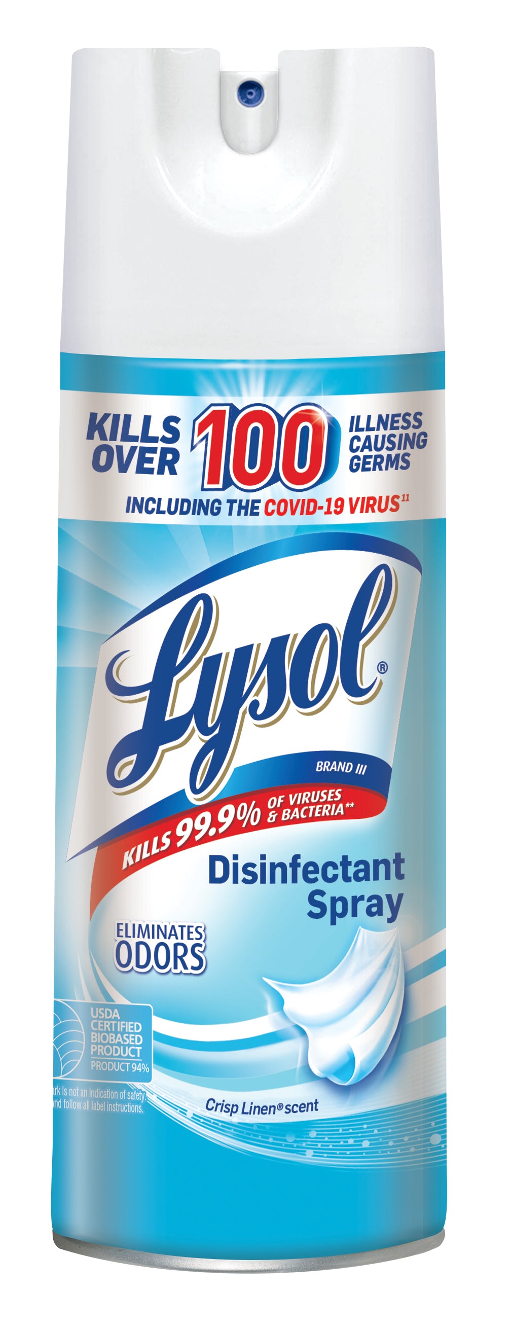 Lysol Crisp Linen Scent Disinfectant Aerosol-12.5 oz.-12/Case