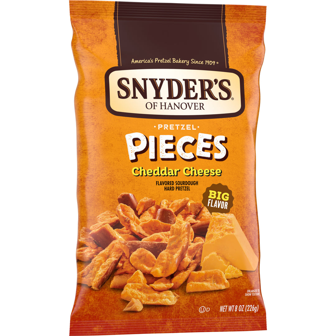 Snyder's Of Hanover Cheddar Cheese Pretzel Pieces-8 oz.-6/Case