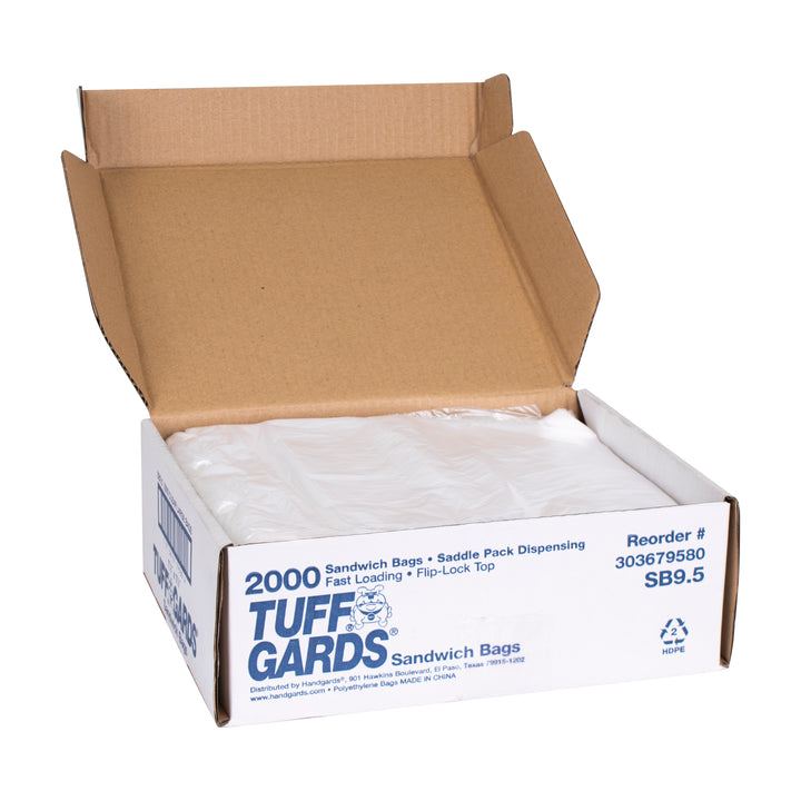 Tuffgards High Density Clear Saddle Sandwich Bag 7.5 X 7.5-2000 Each-2000/Box-1/Case
