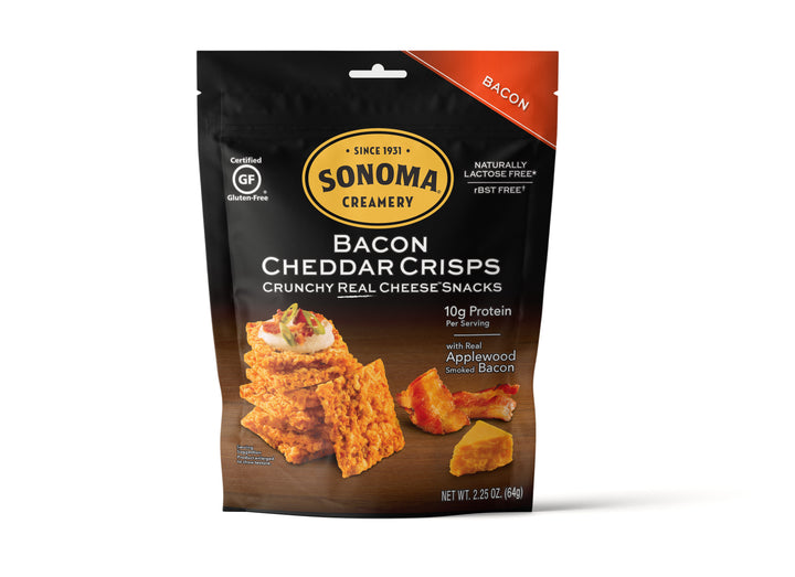 Sonoma Creamery Crisps Bacon Cheddar Crisps-2.25 oz.-6/Case