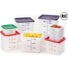 Cambro Camsquare 2 Quart Kelly Green Graduation Mark White Poly Container-1 Each