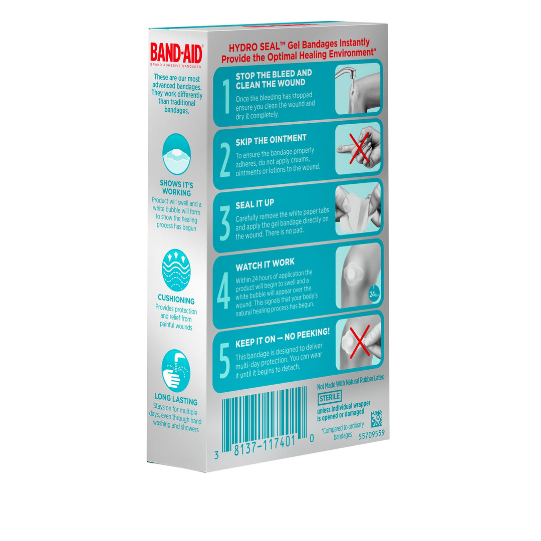 Band Aid Hydro Seal Bandages Box-6 Count-6/Box-4/Case