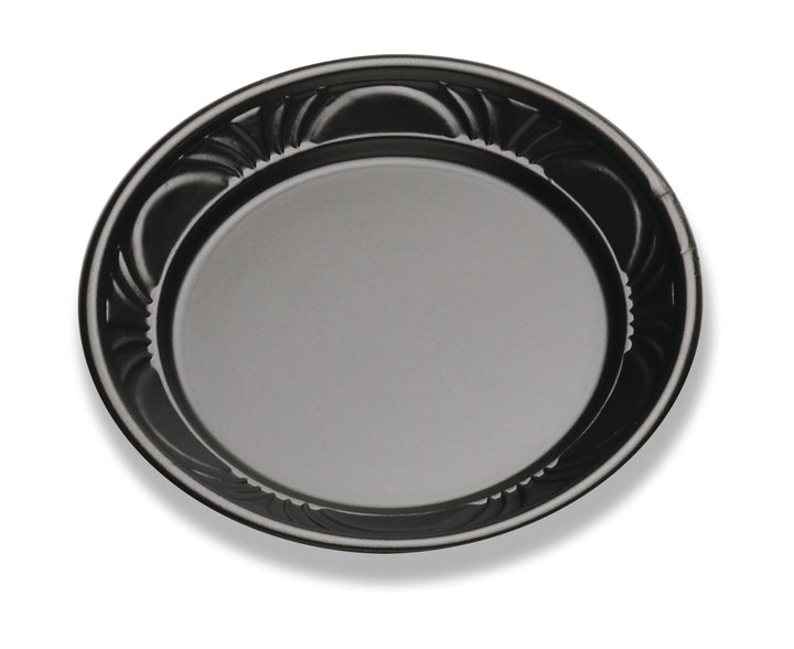 D & W Fine Pack 7 Inch Plastic Pearl Black Plate-125 Each-125/Box-8/Case