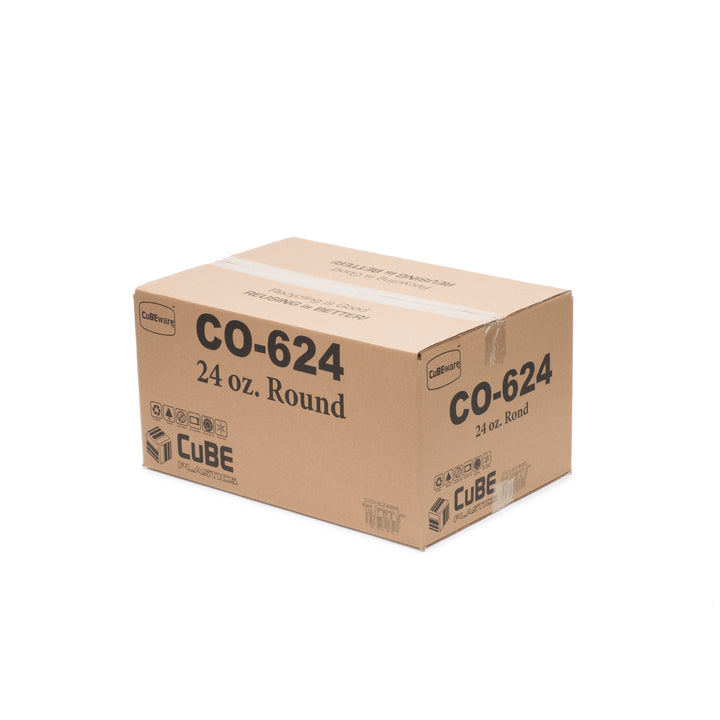 Cubeware Round Plastic Container-300 Each-1/Case