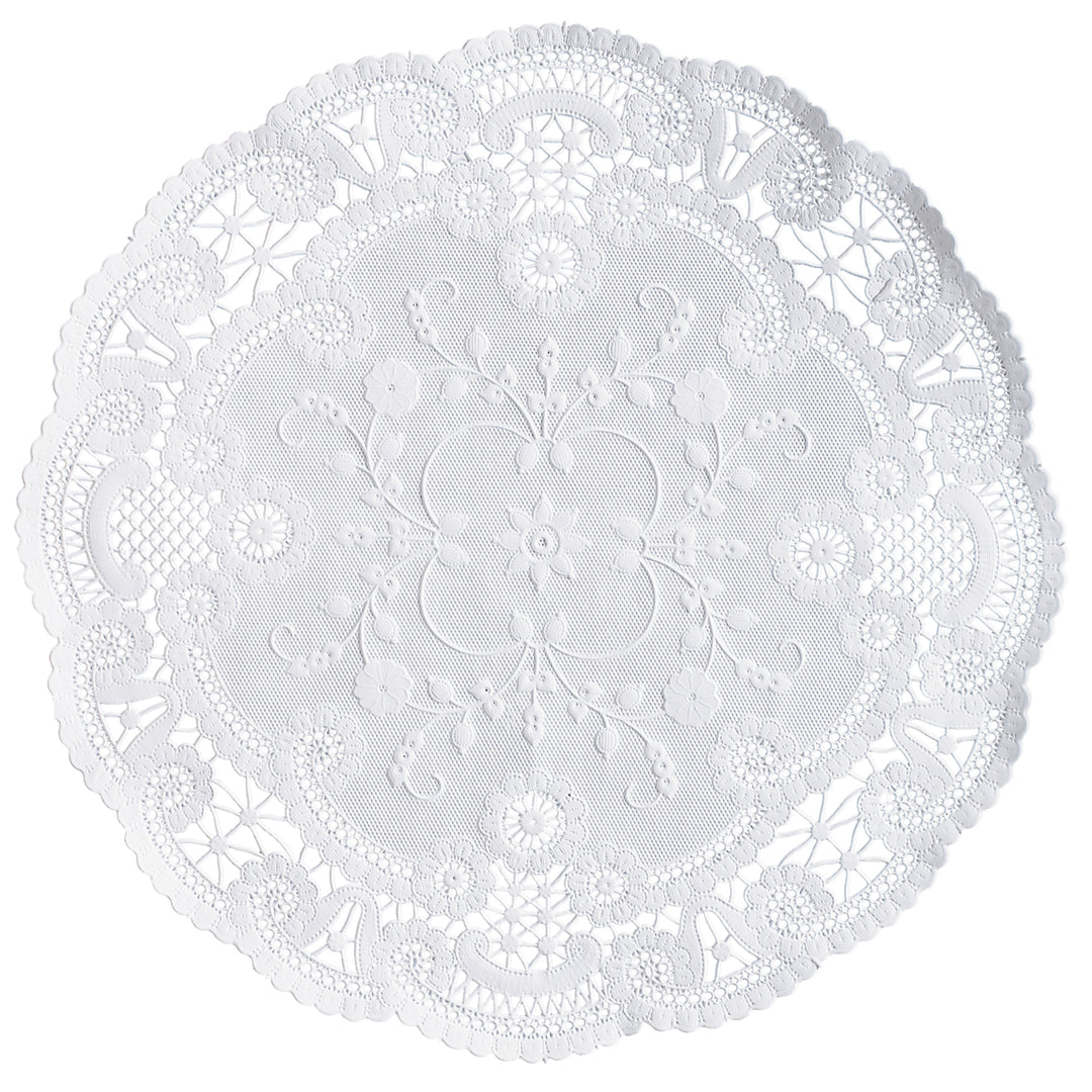 Brooklace Doily White 5 Inch Round French Lace-1000 Each-1/Case